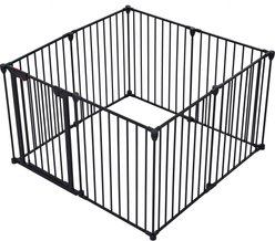 Bencmate Adjustable Metal Folding Dog Playpen, Black, 8 Panel slide 2 of 9