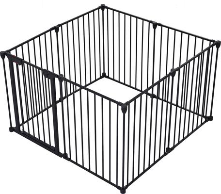 Show full view: Bencmate Adjustable Metal Folding Dog Playpen, Black, 8 Panel slide 9 of 9