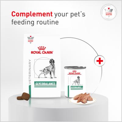 Show full view: Royal Canin Veterinary Diet Adult Glycobalance Loaf in Sauce Canned Dog Food, 13.4-oz, case of 24 slide 7 of 12