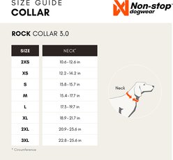 Non-stop Dogwear Rock 3.0 Dog Collar, Black/Orange, Small: 12.2 to 14.2-in neck, 1.375-in wide slide 2 of 4