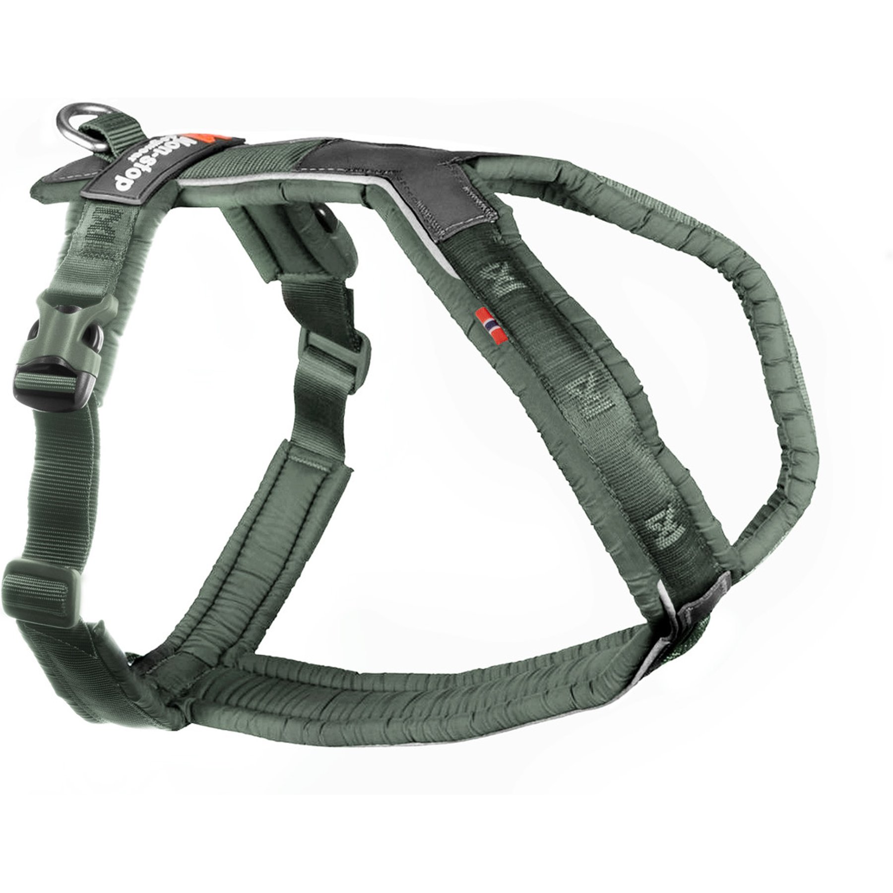 Non-stop Dogwear Line 5.0 Dog Harness, Green, 3: 15.4 to 24.4-in chest