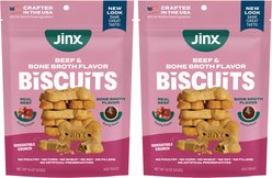 Jinx Beef & Bone Broth Biscuits Crunchy Dog Treats, 32-oz bundle