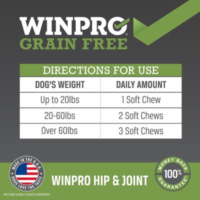 Show full view: WINPRO Pet Hip & Joint Soft Chews Dog Supplement, 60 count slide 6 of 11
