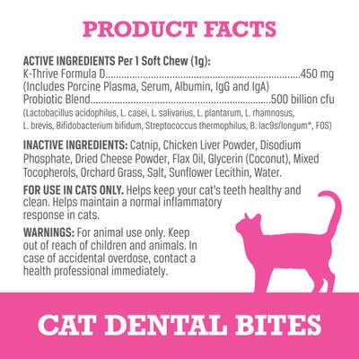 Show full view: WINPRO Pet Functional Dental Bites Soft Chew Supplement for Cats, 120 count slide 5 of 7