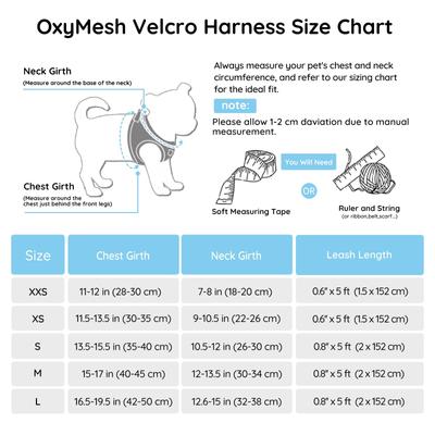Show full view: Bella & Pal OxyMesh Velcro Step-in Harness & Leash Set, Sky Blue, X-Small slide 4 of 7