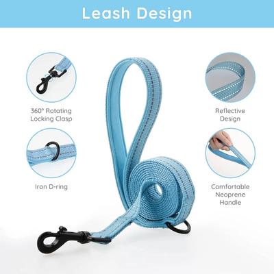 Show full view: Bella & Pal OxyMesh Velcro Step-in Harness & Leash Set, Sky Blue, X-Small slide 2 of 7
