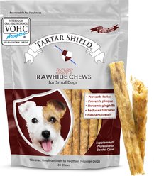 Tartar Shield Soft Rawhide Chews Daily Dental Dog Treat, Small, 30 count