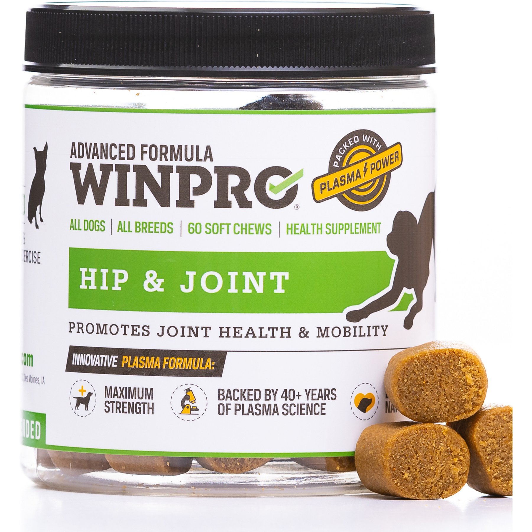 WINPRO Pet Hip & Joint Soft Chews Dog Supplement, 60 count