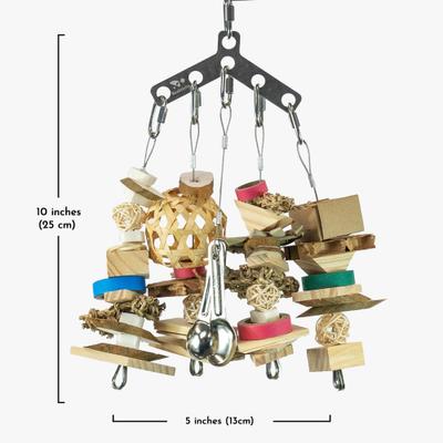 Show full view: Beaktivity Boomerang Bird Toy Base, Natural Medium Wood, Small slide 2 of 4