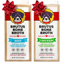 Brutus Broth Bone Broth Beef Flavor Hip & Joint + Bone Broth Chicken Flavor Hip & Joint Dog Food Topper
