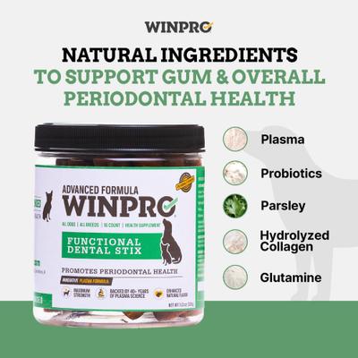 Show full view: WINPRO Pet Functional Dental Stix Soft Chew Dog Supplement, 16 count slide 4 of 11