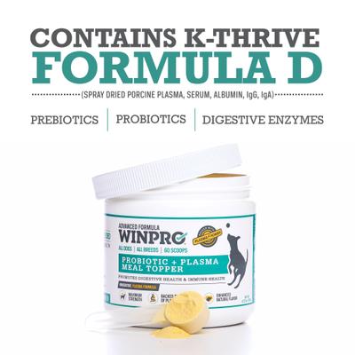 Show full view: WINPRO Pet Probiotic + Plasma Meal Topper Dog Supplement, 60 scoops slide 8 of 10