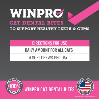 Show full view: WINPRO Pet Functional Dental Bites Soft Chew Supplement for Cats, 120 count slide 6 of 7