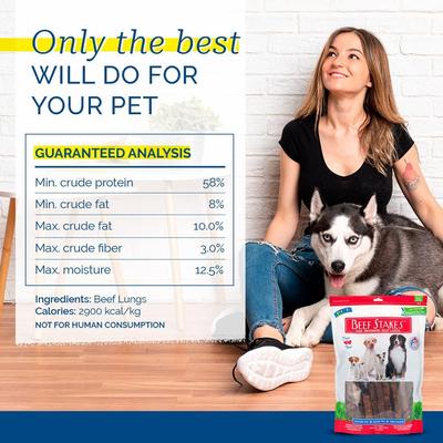 Show full view: Pet Center Beef Stakes Dog Treats, 8-oz bag slide 5 of 8