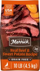 Merrick Real Beef + Sweet Potato Recipe Grain-Free Chicken-Free Adult Dry Dog Food, 10-lb bag