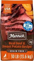 Merrick Real Beef + Sweet Potato Recipe Grain-Free Chicken-Free Adult Dry Dog Food, 30-lb bag