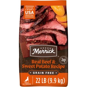 Merrick Real Beef + Sweet Potato Recipe Grain-Free Chicken-Free Adult Dry Dog Food, 22-lb bag