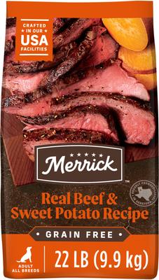 Merrick Real Texas Beef + Sweet Potato Recipe Grain-Free Chicken-Free Adult Dry Dog Food