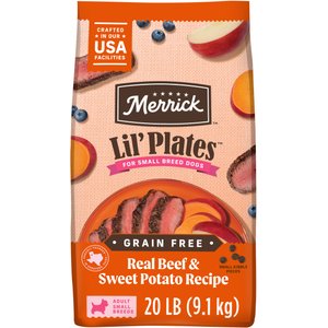 Merrick Lil' Plates Grain-Free Chicken-Free Real Beef + Sweet Potato Recipe Small Breed Dry Dog Food, 20-lb bag