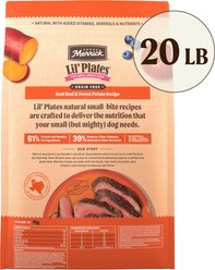 Merrick Lil' Plates Grain-Free Chicken-Free Real Beef + Sweet Potato Recipe Small Breed Dry Dog Food, 20-lb bag slide 2 of 7