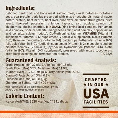 Show full view: Merrick Lil' Plates Grain-Free Chicken-Free Real Beef, Sweet Potato + Peas with Raw Bites Recipe Small Breed Dry Dog Food, 10-lb bag slide 8 of 11