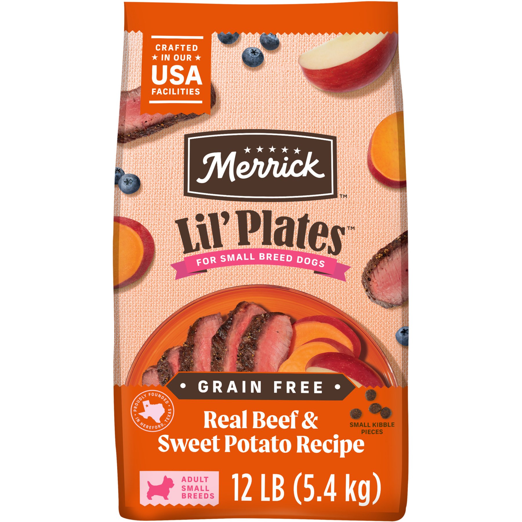 Merrick Lil' Plates Beef + Sweet Potato Small Breed Dog Food, 12-lb