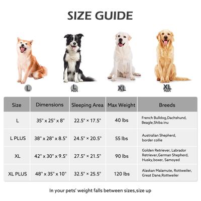 Show full view: JOEJOY Rabbit Fur Quilted Orthopedic Furniture Style Sofa Dog & Cat Bed, Grey, 48 x 35 x 10-in slide 6 of 10