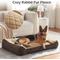 Show in main carousel: JOEJOY Rabbit Fur Quilted Orthopedic Furniture Style Sofa Dog & Cat Bed, Brown, 38 x 28 x 9-in slide 5 of 10