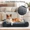 Show in main carousel: JOEJOY Rabbit Fur Quilted Orthopedic Furniture Style Sofa Dog & Cat Bed, Grey, 48 x 35 x 10-in slide 3 of 10
