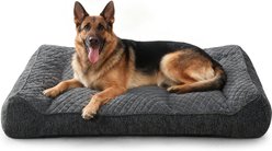 JOEJOY Rabbit Fur Quilted Orthopedic Furniture Style Sofa Dog & Cat Bed, Grey, 48 x 35 x 10-in