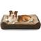 Show in main carousel: JOEJOY Rabbit Fur Quilted Orthopedic Furniture Style Sofa Dog & Cat Bed, Brown, 38 x 28 x 9-in slide 1 of 10