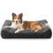 Show in main carousel: JOEJOY Rabbit Fur Quilted Orthopedic Furniture Style Sofa Dog & Cat Bed, Grey, 38 x 28 x 9-in slide 1 of 11