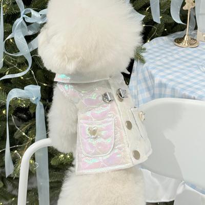 Show full view: Dolly Pet Quilted Water-Resistant Dog Vest, Neon Hot Pink, X-Small slide 6 of 9