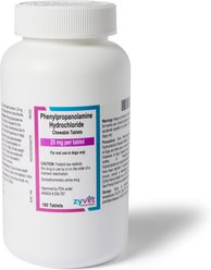 Phenylpropanolamine Hydrochloride Chewable Tablets for Dogs, 25-mg, 1 tablet slide 1 of 5