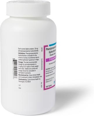 Show full view: Phenylpropanolamine Hydrochloride Chewable Tablets for Dogs, 25-mg, 1 tablet slide 4 of 5