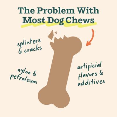 Show full view: Woof HonestChew Infinity Hard Density All-Natural Food Grade Dog Chew Toy, Ivory, Medium slide 3 of 10