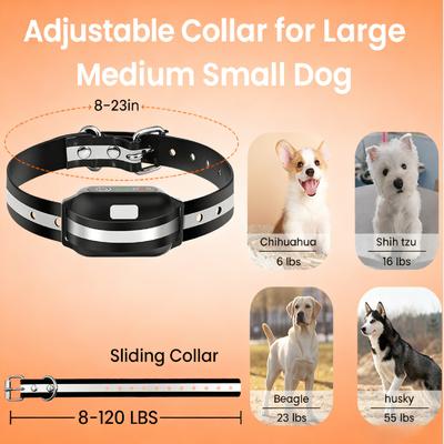 Show full view: PaiPaitek 3300FT IPX7 Waterproof Remote Dog Training Collar, Flashlight, 1 count slide 7 of 8