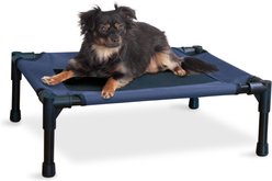 K&H Pet Products Original Steel Frame Cot Outdoor Elevated Dog Bed, Blue/Black, Small slide 2 of 9