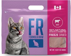 Formula Raw Beef Grain-Free Adult Freeze-Dried Raw Cat Food, 14-oz bag