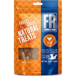 Formula Raw Chicken Strips Grain-Free Adult Freeze-Dried Dog & Cat Treats, 3.5-oz bag