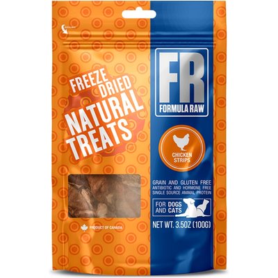 Formula Raw Formula Raw Chicken Strips Grain-Free Adult Freeze-Dried Dog & Cat Treats, 3.5-oz bag