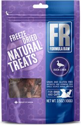 Formula Raw Duck Liver Grain-Free Adult Freeze-Dried Dog & Cat Treats, 3.5-oz bag