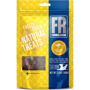 Formula Raw Kangaroo Strips Grain-Free Adult Freeze-Dried Dog & Cat Treats, 3.5-oz bag