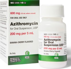 Azithromycin (Generic) Flavored Powder for Oral Suspension, 200 mg/5 mL, 15-mL bottle