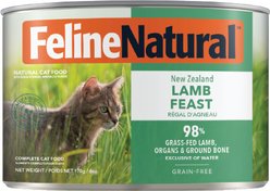Feline Natural Lamb Feast Grain-Free Canned Cat Food, 6-oz, case of 12