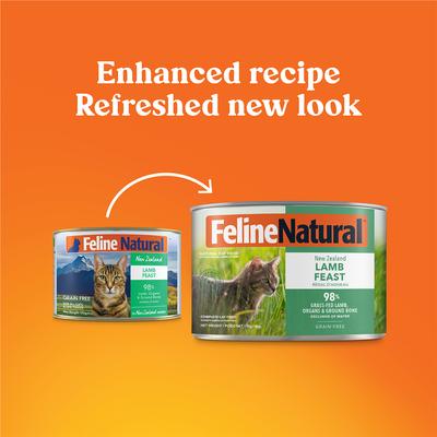 Show full view: Feline Natural Lamb Feast Grain-Free Canned Cat Food, 6-oz, case of 12 slide 3 of 10