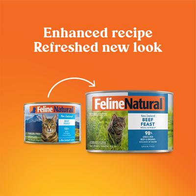 Show full view: Feline Natural Beef Feast Grain-Free Canned Cat Food, 6-oz, case of 12 slide 3 of 10