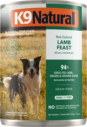 K9 Natural Grass-Fed Lamb Feast Grain-Free Canned Dog Food, 13-oz, case of 12 slide 1 of 9