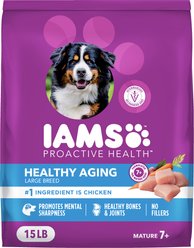 Iams Proactive Health Healthy Aging Large Breed Adult Senior with Real Chicken Dry Dog Food, 15-lb bag