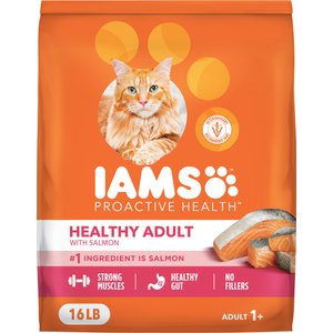 Iams ProActive Health Salmon Recipe Adult Dry Cat Food, 16-lb bag